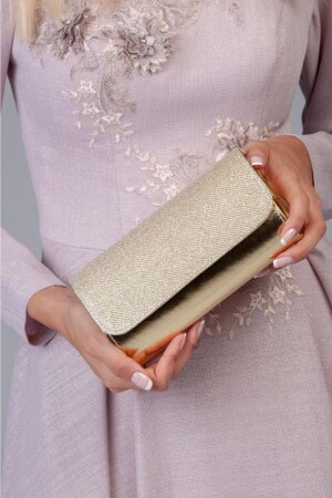 Efnan Store Gold-Glitzer-Portfolio-Abendkleid-Tasche - 2