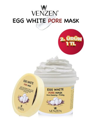 Egg White Yumurta Akı Maskesi-peeling,siyah Nokta,akne Temizleme,gözenek Sıkılaştırıcı (125g) 8698390087521 - 2