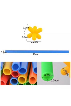 Eğitici Öğretici Bambu Çubukları 600 Parça El Motor Becerisi Zeka Geliştirici Mega Set Xxl Depomiks 600bambu - 7