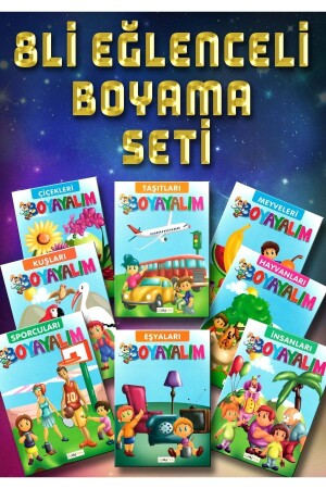 Eğlenceli Boyama Kitabı Seti 8'li - 2