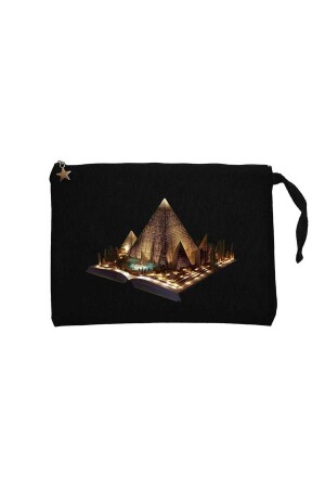 Egypt view book Siyah Clutch Astarlı Cüzdan - El Çantası - Z Zepplin