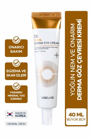 Egzama Ve Kırışıklık Karşıtı Salyangoz Özlü Nemlendirici Göz Kremi Dr. Snail Derma Eye Cream 40 ml 8809445616508 - 1