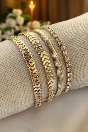 Eid Special 4-teiliges Damen-Armband-Set mit stilvollem Design, geeignet für alle Handgelenke - 2