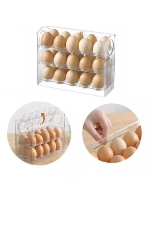 Eierhalter-Organizer für den Kühlschrank mit 3 Ablagen SC4301 - 5