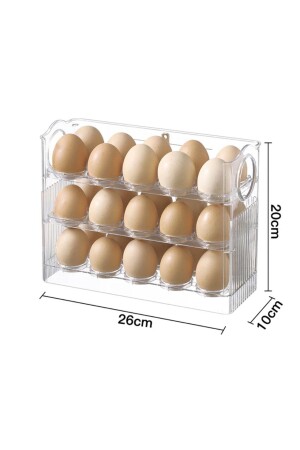 Eierhalter-Organizer für den Kühlschrank mit 3 Ablagen SC4301 - 6