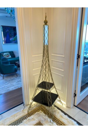 Eiffel Kulesi Gold 180 Cm Statik Boya Paslanmaz Kararmaz Metal 699 - 2