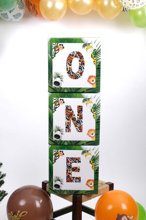 Ein schriftliches Safari-Konzept-Set, dekorative Box, 25 cm, Geburtstagskonzept PG0504 - 3