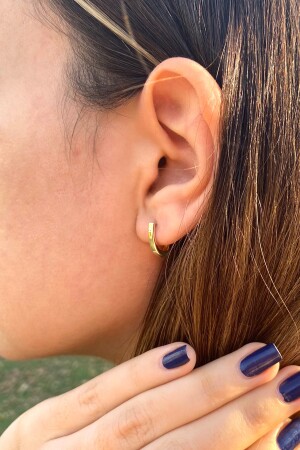 Einfache Ohrringe aus 14 Karat Gold 7164-GT - 3