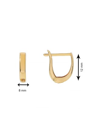 Einfache Ohrringe aus 14 Karat Gold 7164-GT - 4