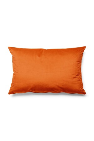 Einfarbig – einfarbiger Kissenbezug aus Wildleder, 50 x 30 cm – Orange - 1