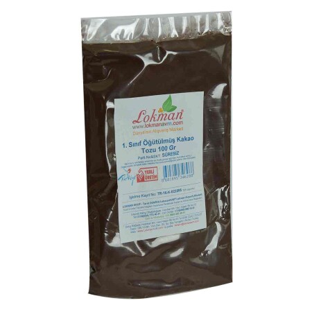eins. Gemahlenes Kakaopulver der Güteklasse 100 g, Packung - 5