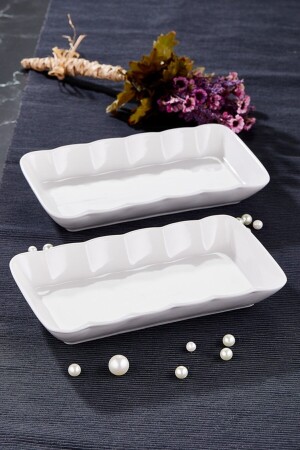 eins. Grade Ceramic 4 Pieces Drop Salad Appetizer Presentation Boat GLDNKTCHN45 - 4