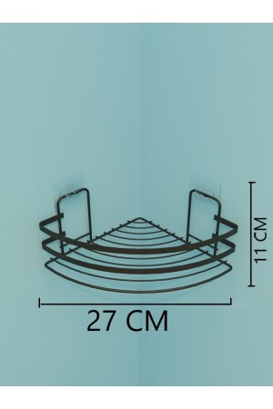 Einschichtiger, selbstklebender Laminat-Badezimmereckensatz, 2er-Set + 3 Haken SY051 - 9