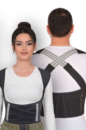 Einstellbare Damen Herren Taille Schlankheitshaltung Anti-Buckel-Taille Schulter Rücken aufrechte Haltung Korsett - 3