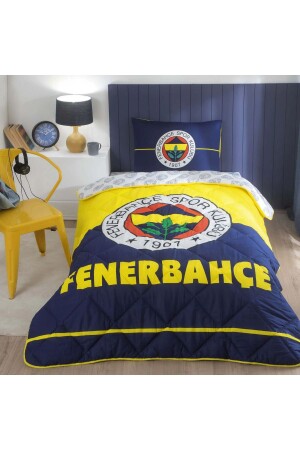 Einzelbett-Bettwäscheset mit Fenerbahçe-Logo und Kissen - 1