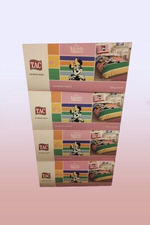 Einzelbettbezug-Set aus Baumwolle, lizenziert von Disney Minnie Mouse Rainbow 1000043804 - 5