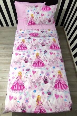 Einzelbettbezug-Set Mädchen Kind Ranforce Baumwolle Prinzessin gemustert Set 155 x 230 cm - 1