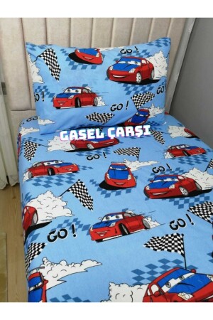 Einzelbettbezug-Set mit Auto (elastisches Laken) CAR-DUVET COVER-TK-RACE - 2