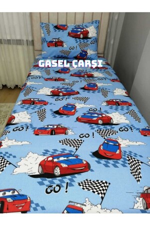 Einzelbettbezug-Set mit Auto (elastisches Laken) CAR-DUVET COVER-TK-RACE - 4