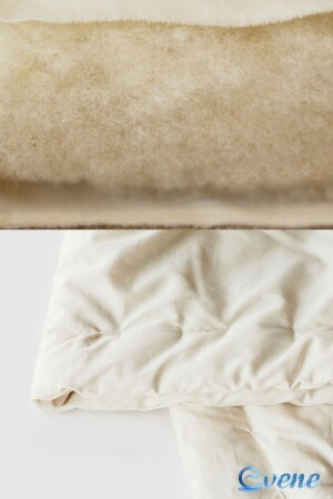 Einzelbettdecke aus Wolle und Kissen aus 1500-g-Wolle, kühl und schweißhemmend, Schlafset aus Bio-Wolle 8682874819395 - 2