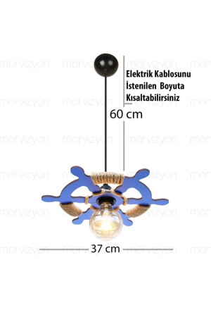 Einzelhelm-Kronleuchter aus Holz M311 - 5