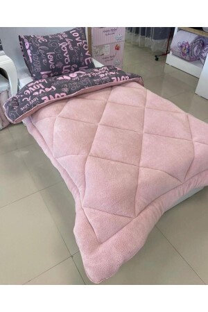 Einzelne doppelseitige Welsoft Quilt Pudra Love - 2