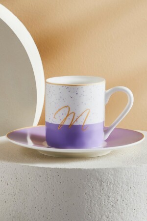 Einzelne Kaffeetasse aus Porzellan mit Buchstaben „M“ 100 ml 153. 03. 06. 9074 - 2