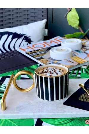 Einzelne luxuriöse schwarze Klaviertasse - Onedekor