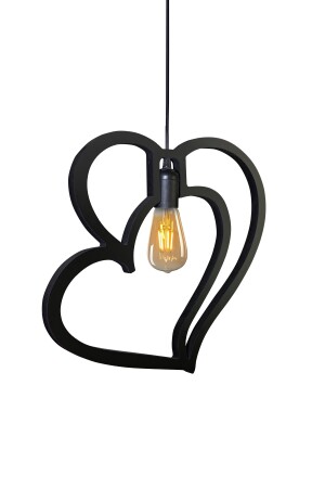 Einzelne moderne Herz-Kronleuchter-Hängelampe, moderne rustikale dekorative Retro-Lampe UTMKALP01 - 3