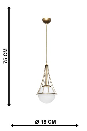 Einzelner Lapis-Kronleuchter aus Glop-Glas in Antikweiß BEG1040BEG01 - 4