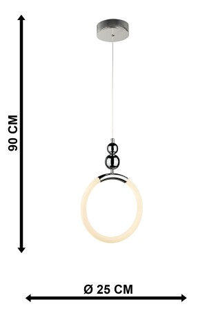 Einzelner LED-Kronleuchter mit Perlen, Chrom BEG1337BEG01 - 6