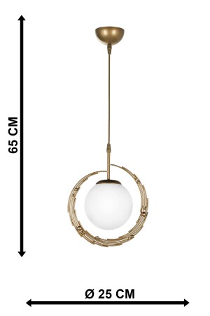 Einzelner Titan-Kronleuchter aus antikweißem Glas 300 020 0956 01-02 - 7