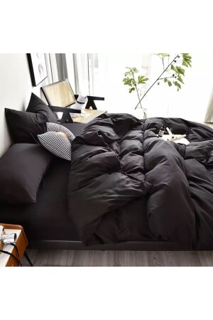 Einzelnes schwarzes Bettbezug-Set DUVET COVERSETEXBLACK - 1