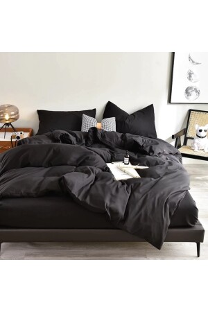 Einzelnes schwarzes Bettbezug-Set DUVET COVERSETEXBLACK - 5