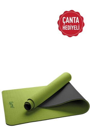 Ekolojik 6mm Tpe Yoga Matı Pilates Minderi Yeşil - 1