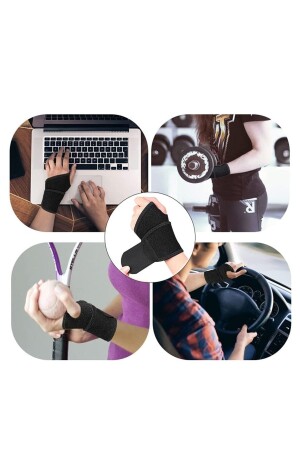 El Bilek Bandajı Elastik Sporcu Bilekliği Fitness Ağırlık Destek Crossfit Body Destek Bilekliği - 3