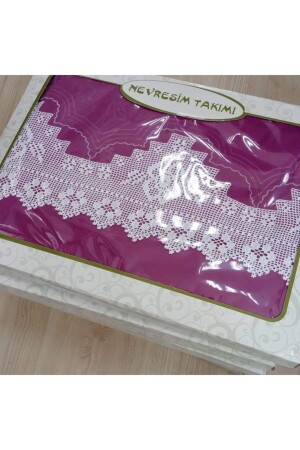 MNZ-اليدوية المكونة من غطاء الدرقة المكونة من أطباق أكفيل الأنسجة الثقيلة المكونة من ريشة ومضربة الأسرة بدون - bursa çeyiz