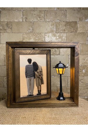 El Yapımı Ahşap Dönen Çerçeve Yeni Sokak Lambalı - Ahşaptan Sanat