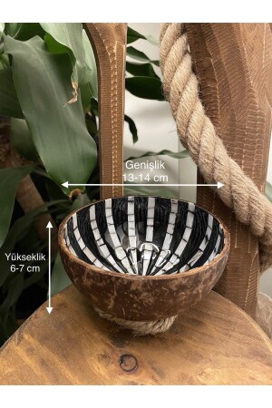 El Yapımı Hindistan Cevizi Kasesi Ve Kase Altlığı - Coconut Bowl - Bowl Kasesi - Çerezlik JDA00020 - 5