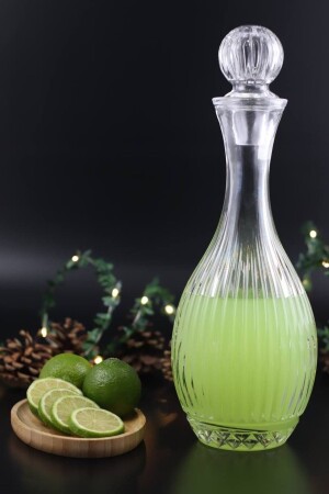 Handgefertigtes, spezielles Design, gestreiftes Modell aus Glas, Luxus-Krug-Karaffe MG/ELYSİA/LINEA/KRF/1 - Multiamo