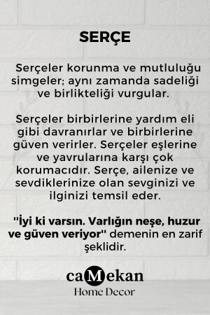 El Yapımı Serçe Dekoratif Obje Biblo (2Lİ SET) Anlamlı Ev Hediyesi Orta Sehpa Süsleri CMKNB2SERCE - 4