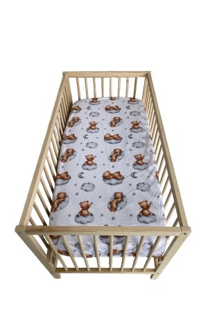 Elastisches Babylaken aus 100 % Baumwoll-Ranforce-Stoff – Bettlaken für Kinderbett und Park (70 x 110) (60 x 120) - 1