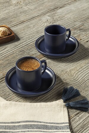 Elated Keramik-Set mit 2 Kaffeetassen, 105 ml, Dunkelblau, TYC00479094631 - 1