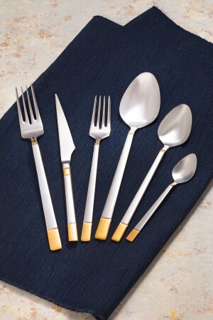 Elegance Duru Gold 84-teiliges Luxus-Gabel-Löffel-Messer-Set für 12 Personen 600. 02. 01. 0190 - 1