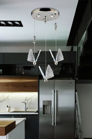 Elegance Modern Butterfly Triple Pendelleuchte LED Kronleuchter Chrom Led Butterfly Kronleuchter TYC00356664119 - 1