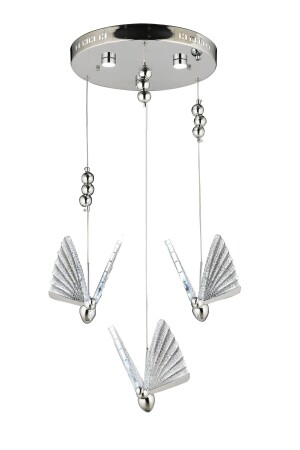 Elegance Modern Butterfly Triple Pendelleuchte LED Kronleuchter Chrom Led Butterfly Kronleuchter TYC00356664119 - 3