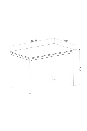 ELEGANCE YEMEK MASASI BEYAZ 120X70 - 5