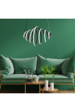 Elegante Pendelleuchte, 98 Watt, Pendelleuchte, 3-farbige LED, moderne Küche, Badezimmer, LED-Wohnzimmer-Pendelleuchte, Kronleuchter 3771-01-BL - 1