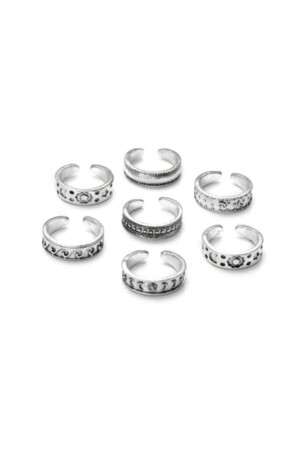 Elegantes Zehenring-Set aus Silber - 3