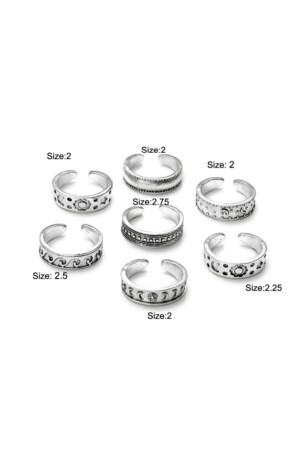 Elegantes Zehenring-Set aus Silber - 4